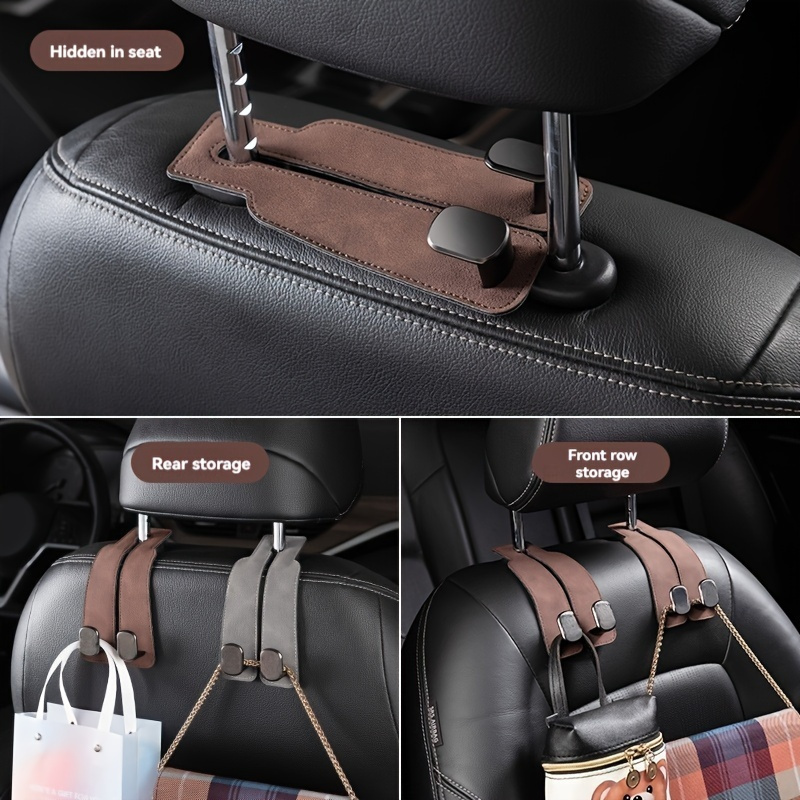 Car Seat Headrest Hooks Car Dual Headrest Wallet Hooks Car Rear Seat Headrest Ho - Picture 4 of 13