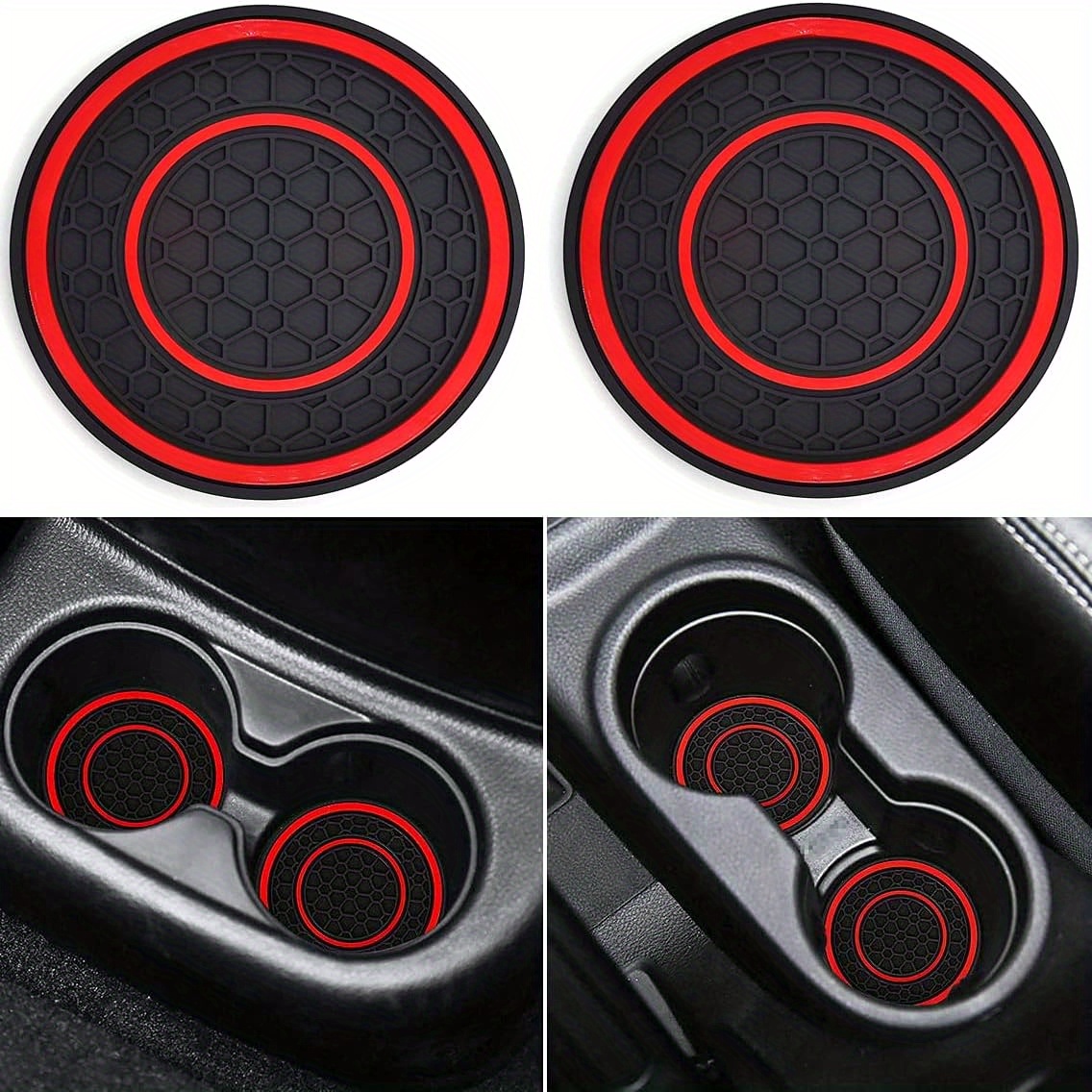 2.75ft Two-Pack Premium Silicone Universal Car Center Control Coaster - Non-Slip - Picture 12 of 14