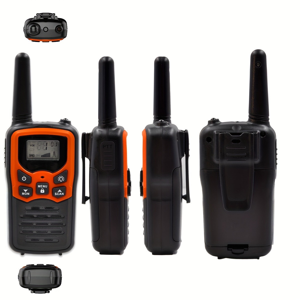 Myvision 2pcs Wireless Walkie Talkies with LCD Display - Hands-Free Intercom, Fl