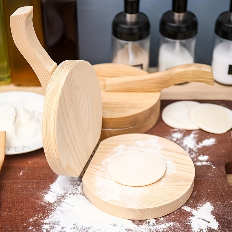 Solid Wood Manual Dough Press - Dumpling & Pasta Maker, Uncharged Kitchen Gadget