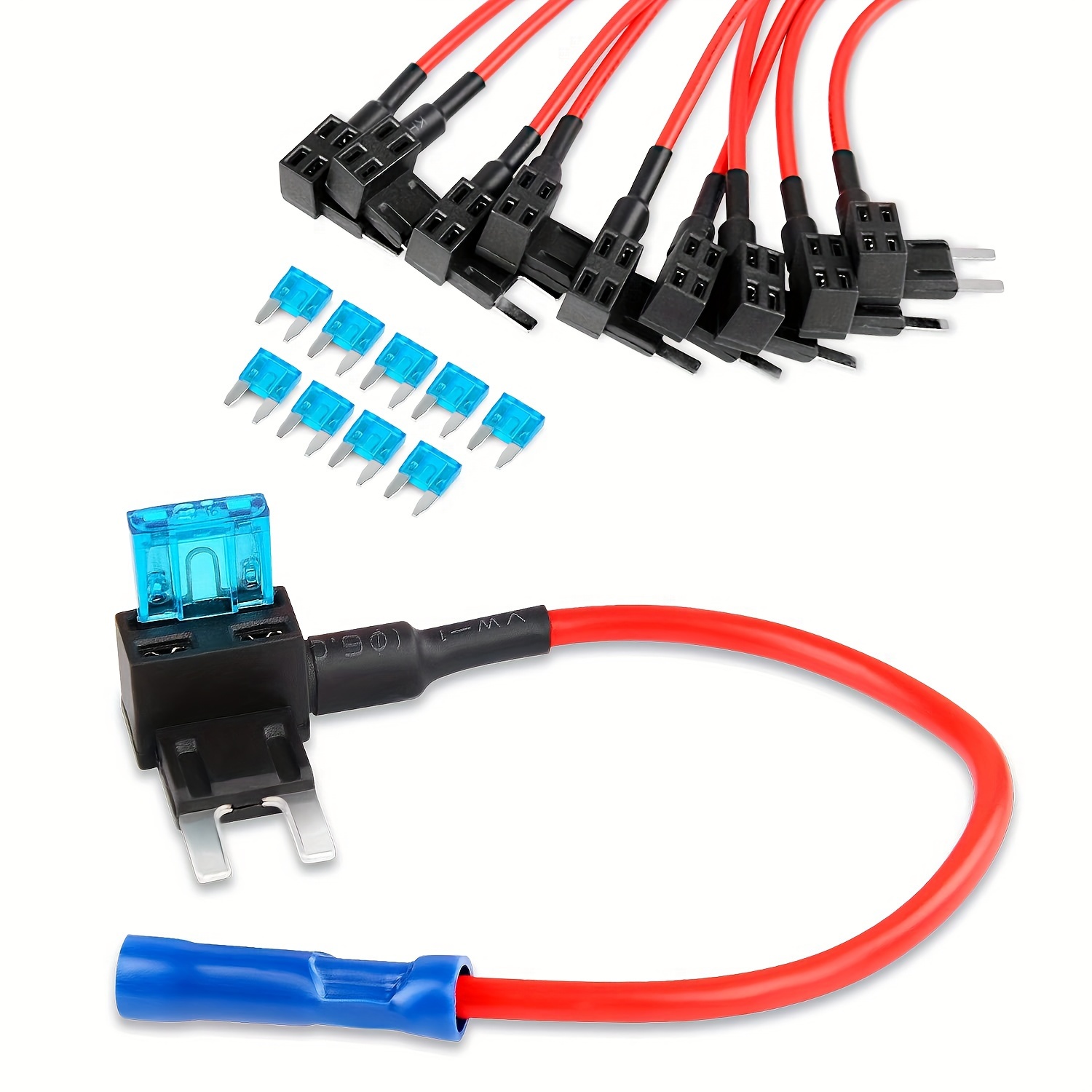 10-Pack Small Fuse Holder Add-A-Circuit TAP Adapter Kit with 16AWG Wire - Picture 7 of 7