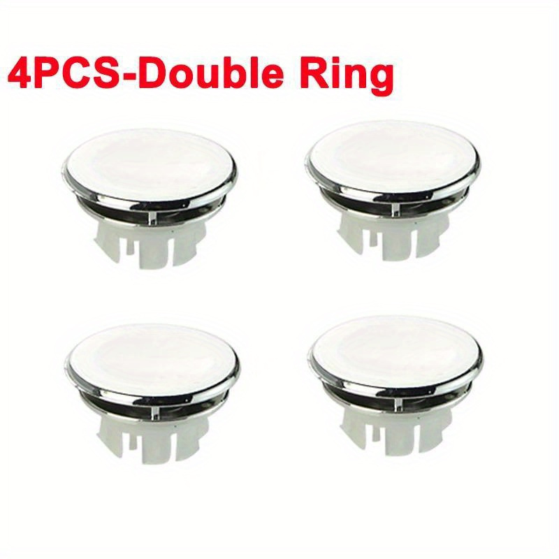 4-Pack Metal Sink Overflow Ring, Kitchen Bathroom Basin Trim Bath Sink Hole Roun