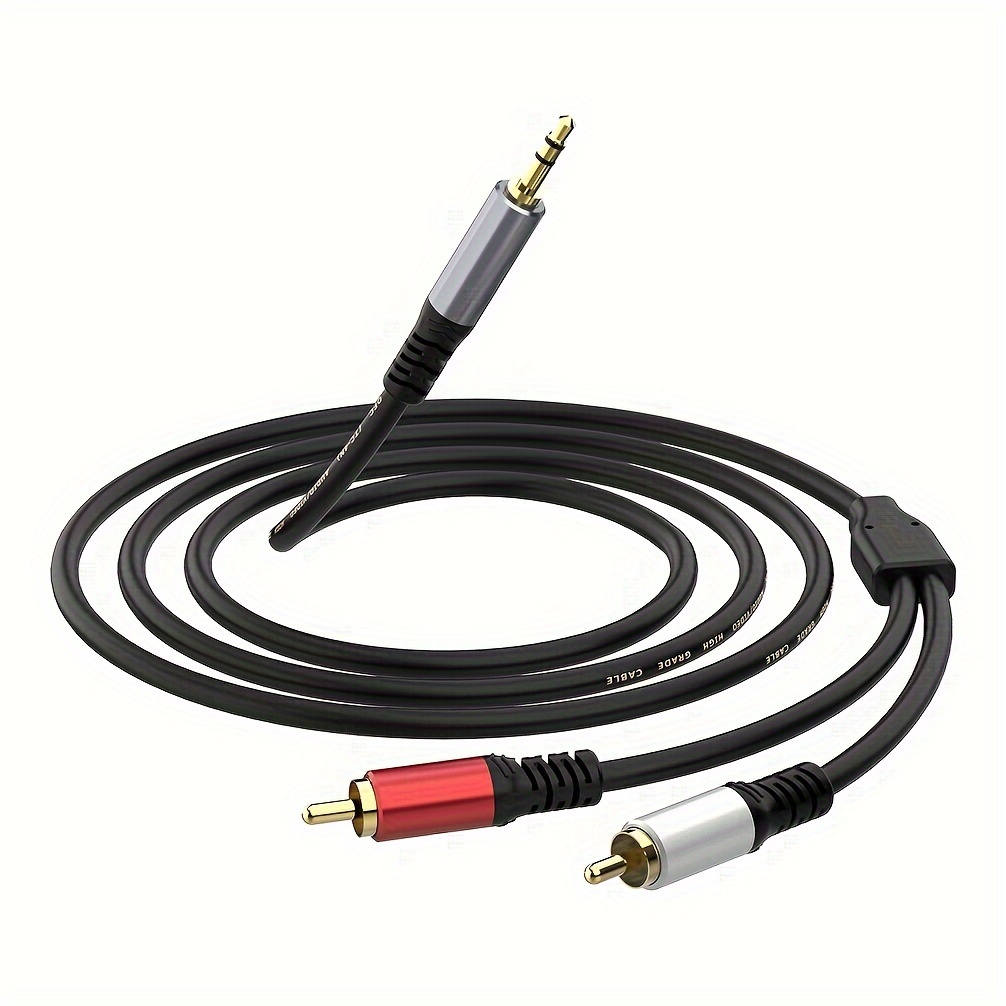 3.5mm to 2 RCA Audio Cable, Gold-Plated Male to Male Stereo Jack AUX Adapter Cor