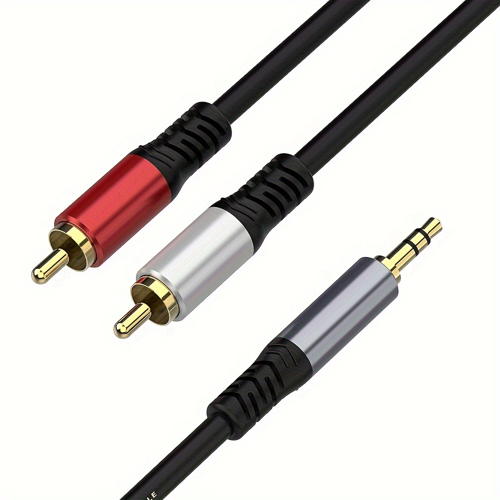 3.5mm to 2 RCA Audio Cable, Gold-Plated Male to Male Stereo Jack AUX Adapter Cor