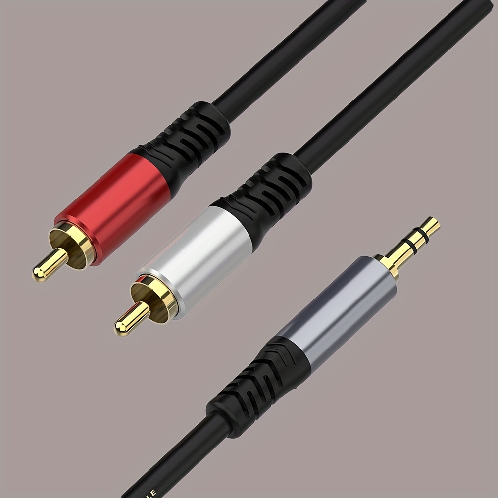 3.5mm to 2 RCA Audio Cable, Gold-Plated Male to Male Stereo Jack AUX Adapter Cor