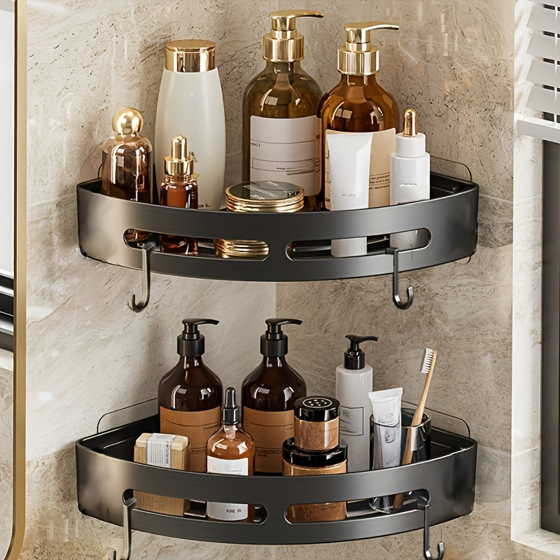 Triangle Corner Shelf for Bathroom - Wall-Mounted Organizer for Shower Products 