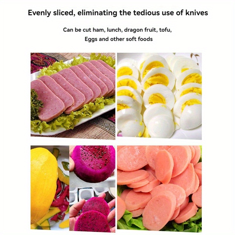 1PCS Multi-Purpose Manual Plastic Food Slicer - Durable Kitchen Gadget for Lunch