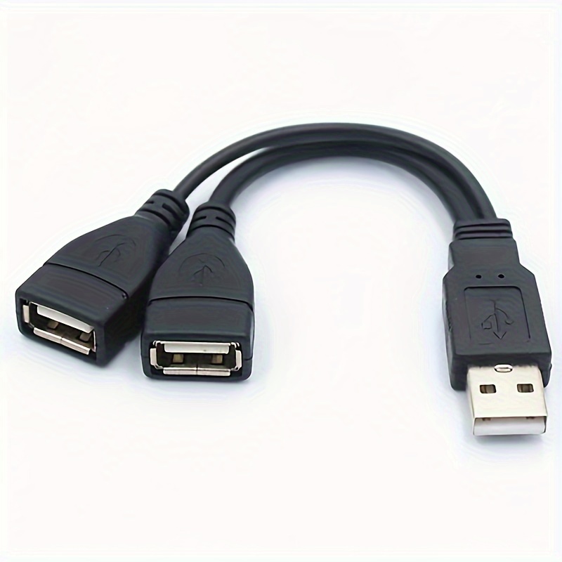 [Customer Favorite] Compact 2-in-1 USB 2.0 Splitter Cable - Male to Dual Female,