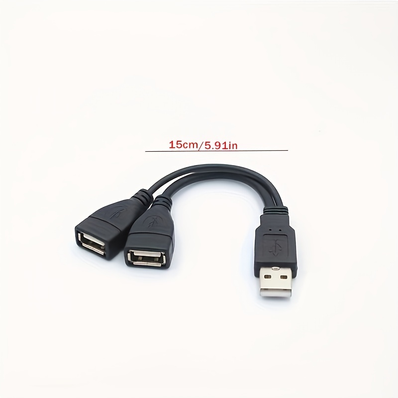 [Customer Favorite] Compact 2-in-1 USB 2.0 Splitter Cable - Male to Dual Female,