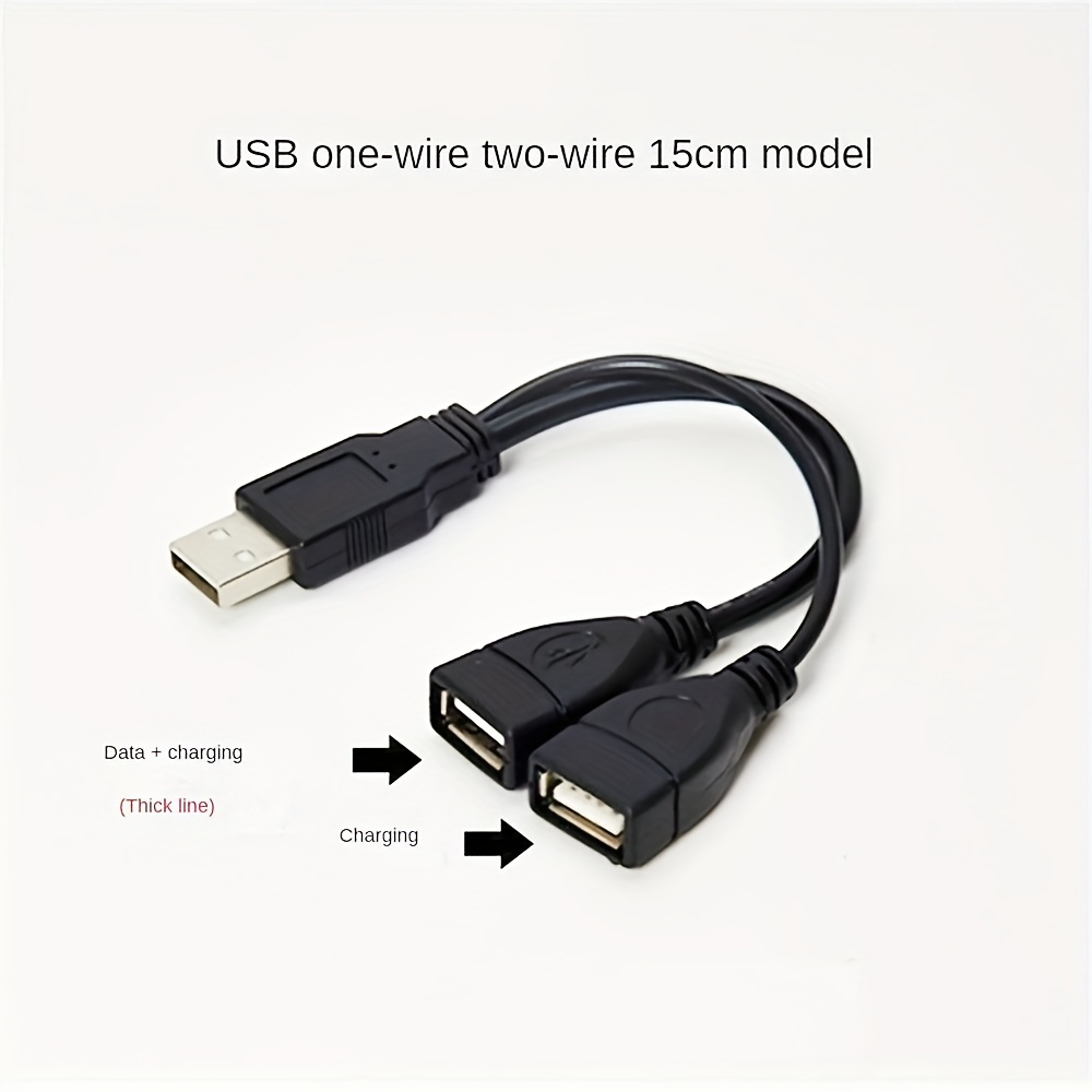 [Customer Favorite] Compact 2-in-1 USB 2.0 Splitter Cable - Male to Dual Female,