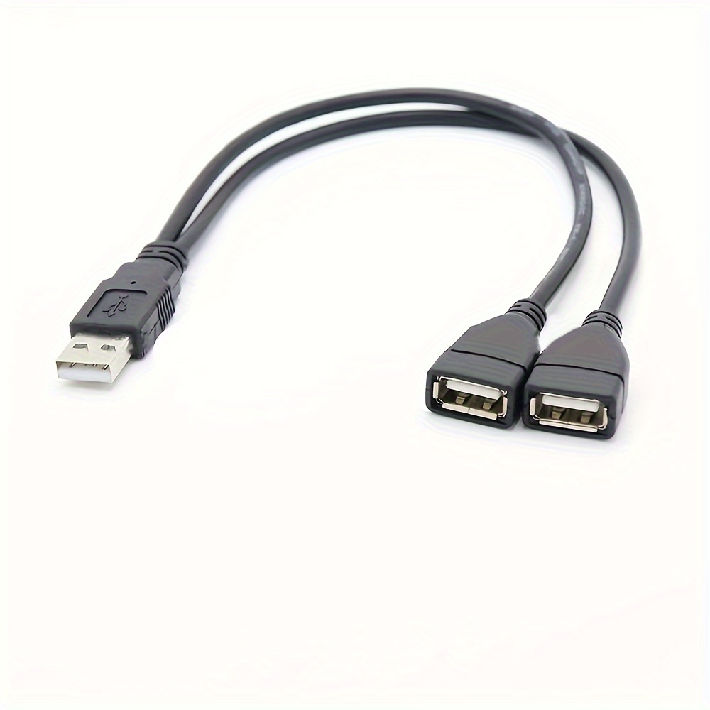 [Customer Favorite] Compact 2-in-1 USB 2.0 Splitter Cable - Male to Dual Female,