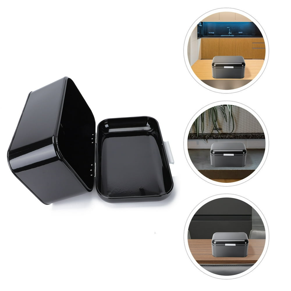 Bread Organizer Moisture-proof Storage Box Insect Prevention Bread Bin (Black) - Picture 11 of 12