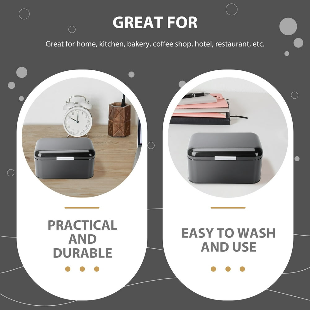 Bread Organizer Moisture-proof Storage Box Insect Prevention Bread Bin (Black) - Picture 12 of 12