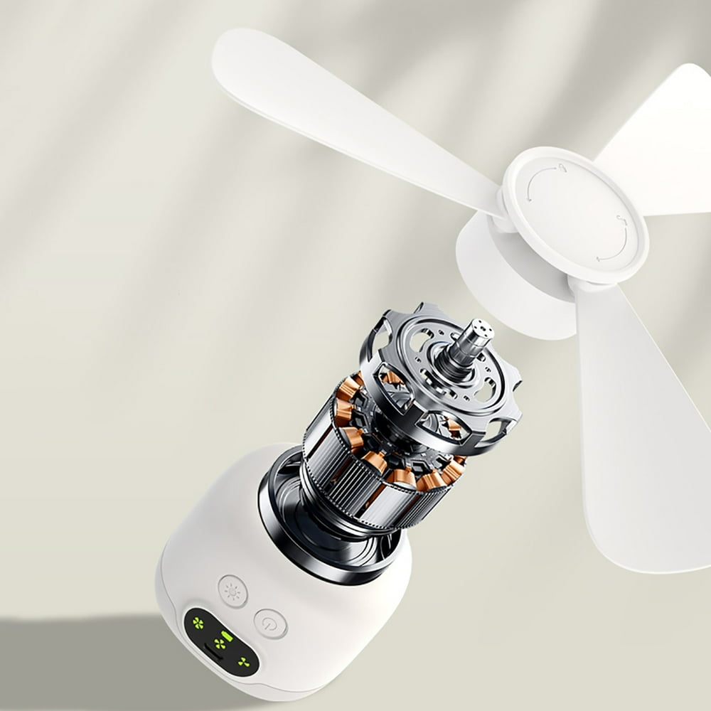 Battery Operated Tent Fan USB Ceiling Fan 4 Speed Hangings Fan with Light - Picture 19 of 22