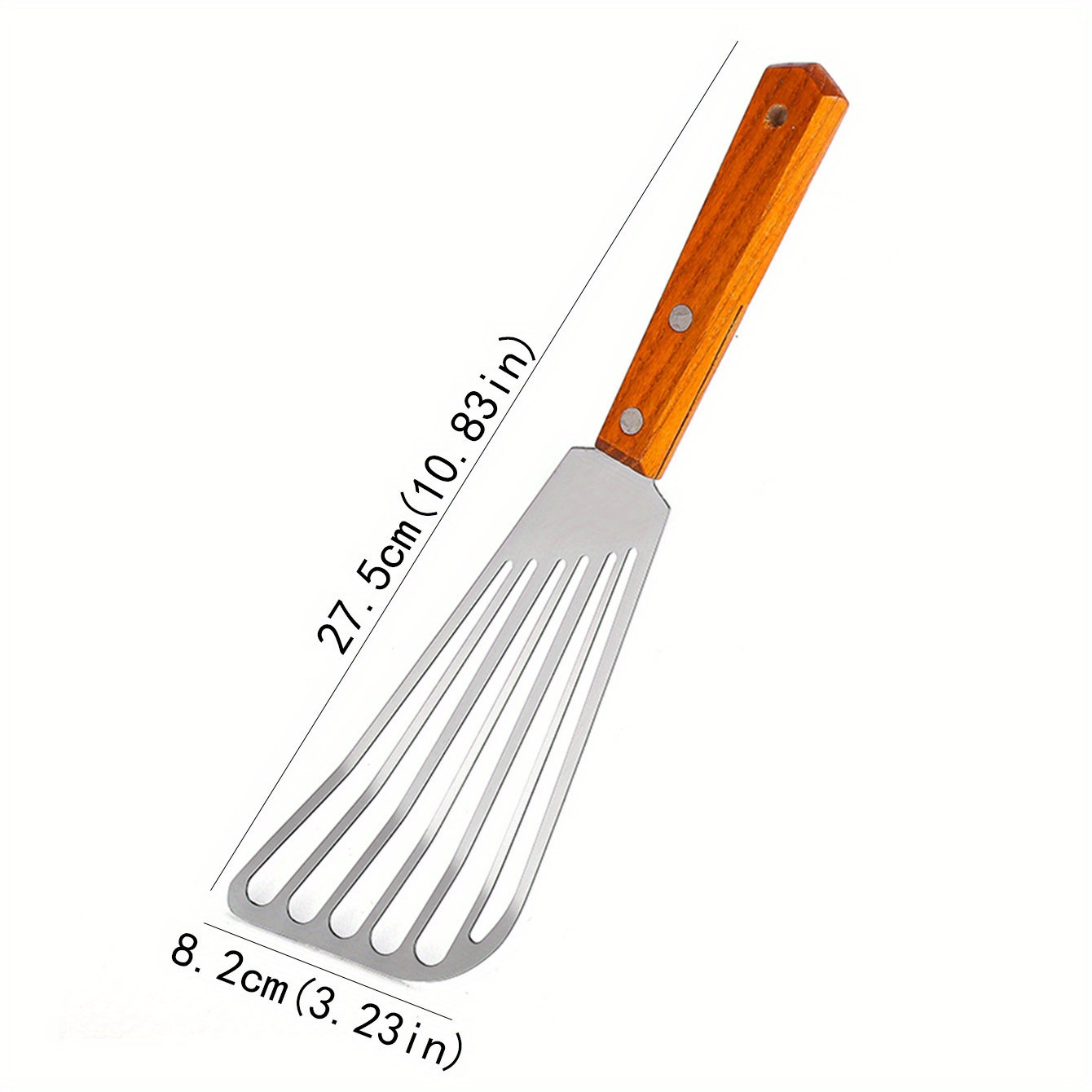 Stainless Steel Fish Turner Spatula - Non-Slip Grip Handle, Slotted Turner for F - Picture 6 of 6