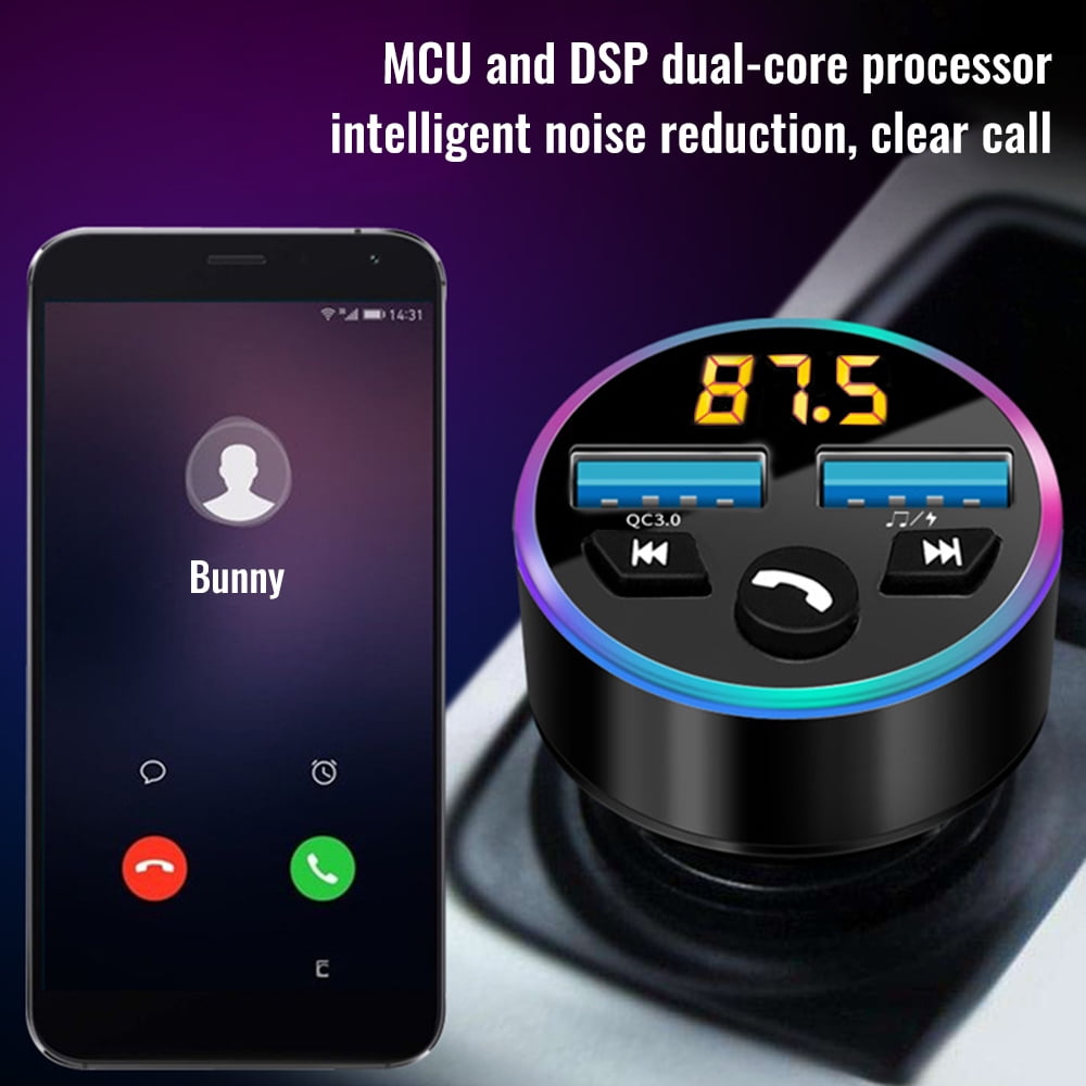 Ikoopy USB Car Wireless Bluetooth FM Radio Transmitter Car MP3 Radio Charger Ada - Afbeelding 10 van 14