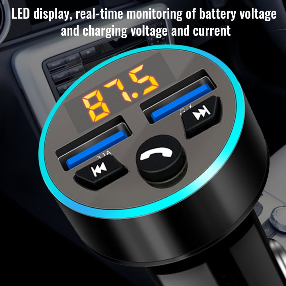 Ikoopy USB Car Wireless Bluetooth FM Radio Transmitter Car MP3 Radio Charger Ada - Afbeelding 13 van 14