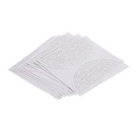 10Pcs Romantic White Wedding Party Invitation Card Envelope Delicate Carved Flowers
