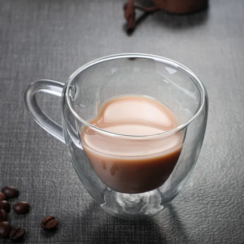 80/250ml Heart Shaped Clear Glass Coffee Cup Cute Tea Milk Juice Drink Water Cup Heat Resistant Heat Resistant  Party