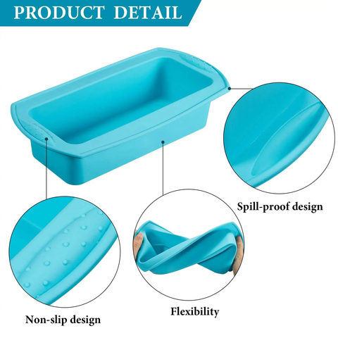Silicone Bread Loaf Pan Cake Mold Nonstick Silicone Homemade Loaf  Bread Toast Mould Kitchen Accessories Pastry Tool        0984