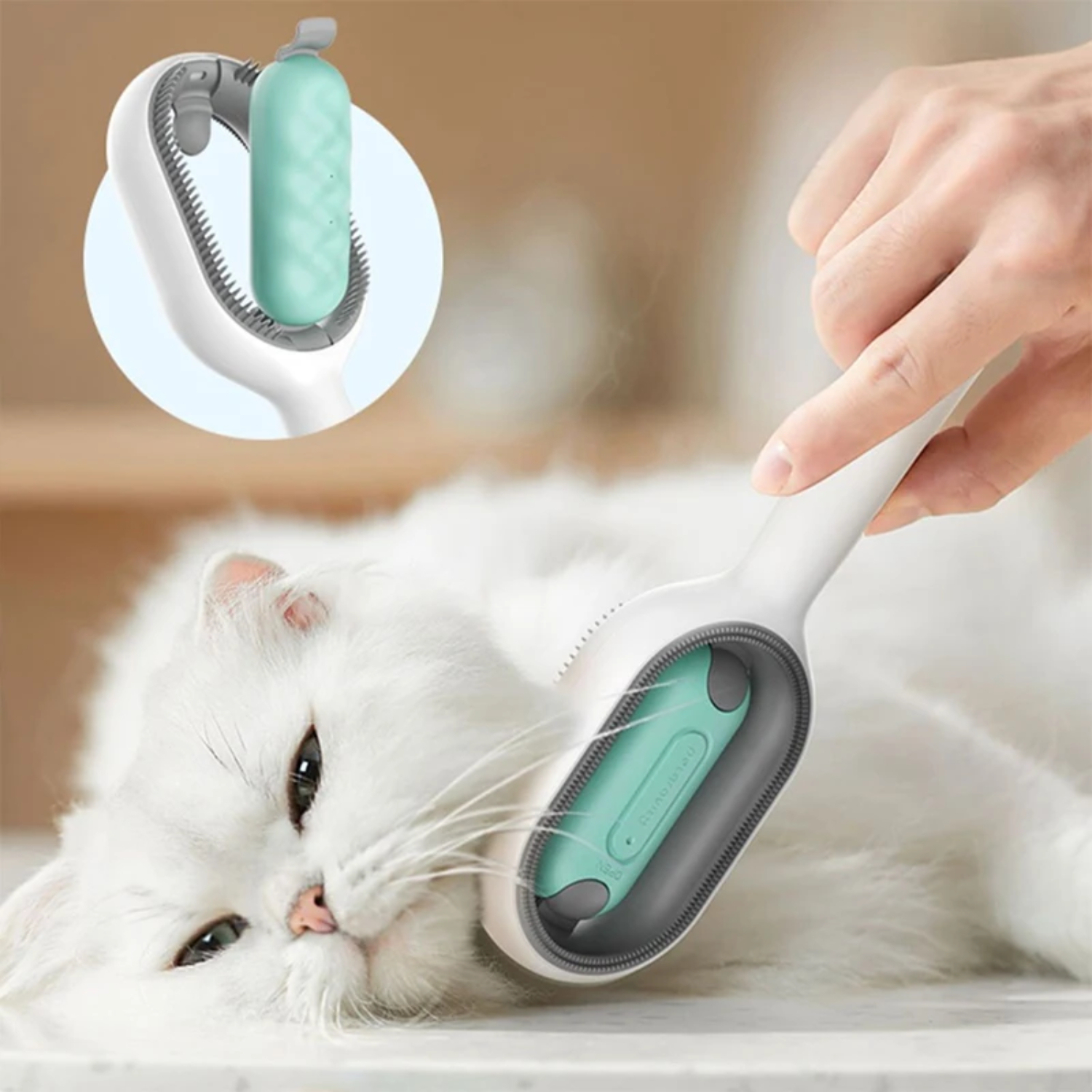 3-in-1 Cat Hair Remover Brush – Pet Comb for Dogs & Cats