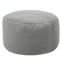 Linen Bean Bag Chair with Filling Beanbag  Footstool Tatami Round Stool Futon Puff Relax Lounge