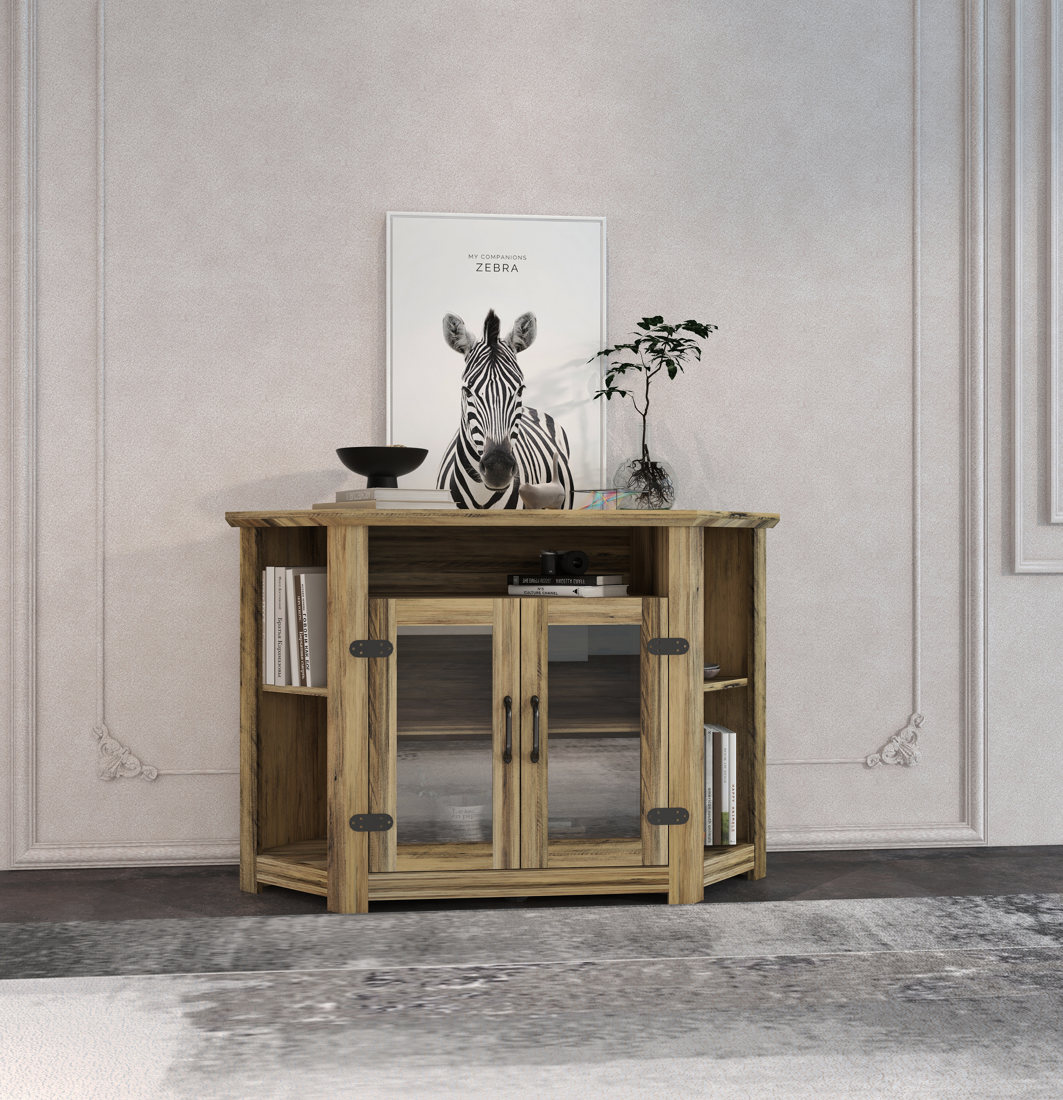 Amazon.com: ZHQZXC Furniture Home Tools TV Cabinet Brown Oak 80x36x50 cm  Engineered Wood : Home & Kitchen